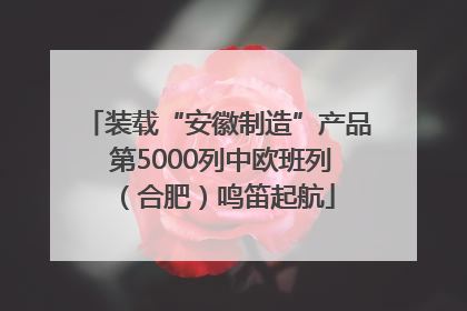 装载“安徽制造”产品 第5000列中欧班列（合肥）鸣笛起航
