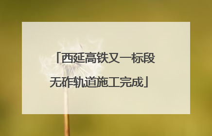 西延高铁又一标段无砟轨道施工完成