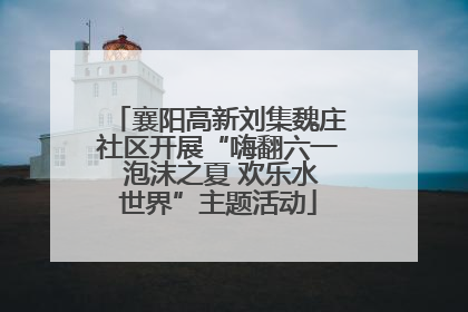 襄阳高新刘集魏庄社区开展“嗨翻六一 泡沫之夏 欢乐水世界”主题活动