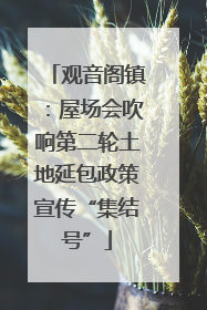 观音阁镇：屋场会吹响第二轮土地延包政策宣传“集结号”