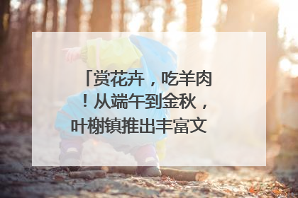赏花卉，吃羊肉！从端午到金秋，叶榭镇推出丰富文旅活动邀您爽玩