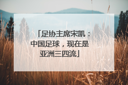 足协主席宋凯：中国足球，现在是亚洲三四流