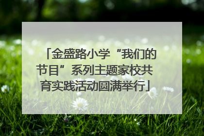金盛路小学“我们的节目”系列主题家校共育实践活动圆满举行