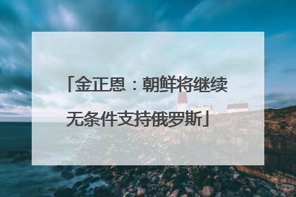 金正恩：朝鲜将继续无条件支持俄罗斯