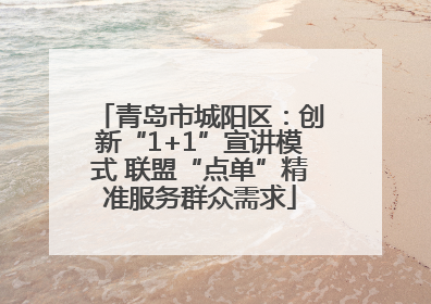 青岛市城阳区：创新“1+1”宣讲模式 联盟“点单”精准服务群众需求