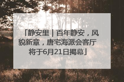 静安里｜百年静安，风貌新章，唐宅海派会客厅将于6月21日揭幕