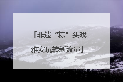 非遗“粽”头戏 雅安玩转新流量