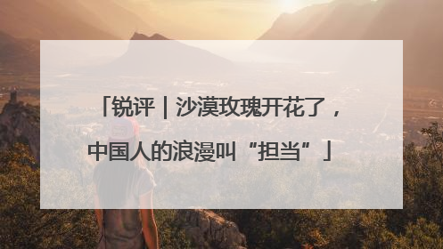 锐评｜沙漠玫瑰开花了，中国人的浪漫叫“担当”