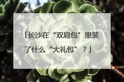 长沙在“双肩包”里装了什么“大礼包”？