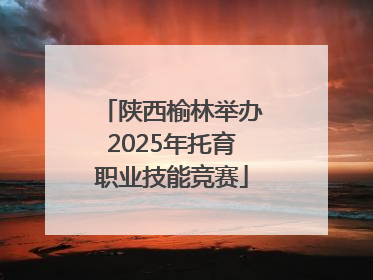陕西榆林举办2025年托育职业技能竞赛