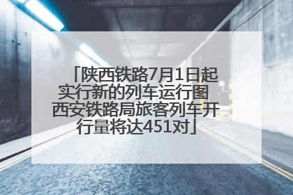 陕西铁路7月1日起实行新的列车运行图 西安铁路局旅客列车开行量将达451对