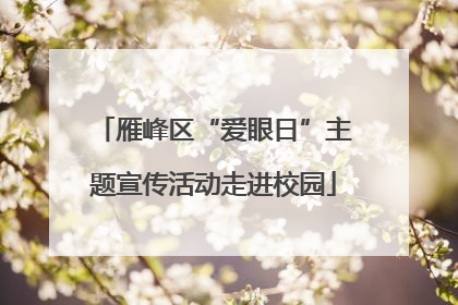 雁峰区“爱眼日”主题宣传活动走进校园