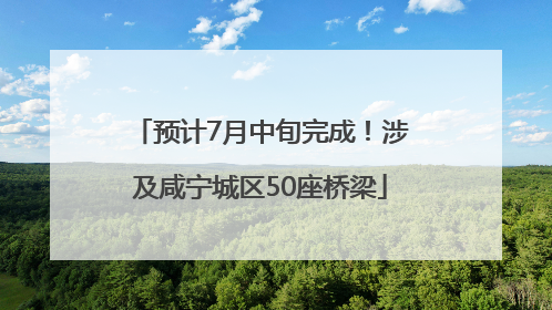 预计7月中旬完成！涉及咸宁城区50座桥梁