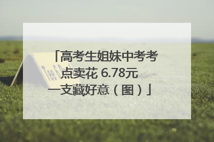 高考生姐妹中考考点卖花 6.78元一支藏好意（图）