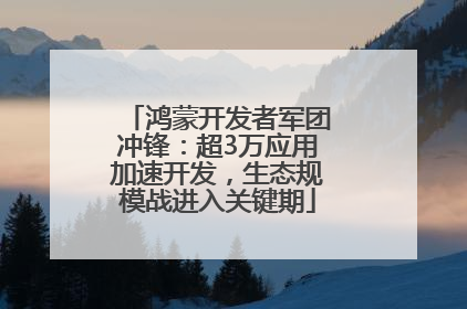 鸿蒙开发者军团冲锋：超3万应用加速开发，生态规模战进入关键期