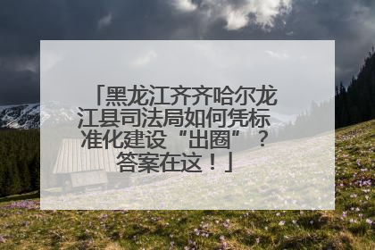 黑龙江齐齐哈尔龙江县司法局如何凭标准化建设“出圈”？答案在这！