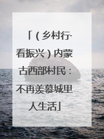 （乡村行·看振兴）内蒙古西部村民：不再羡慕城里人生活