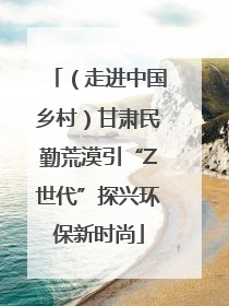 （走进中国乡村）甘肃民勤荒漠引“Z世代”探兴环保新时尚
