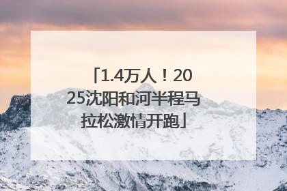 1.4万人！2025沈阳和河半程马拉松激情开跑