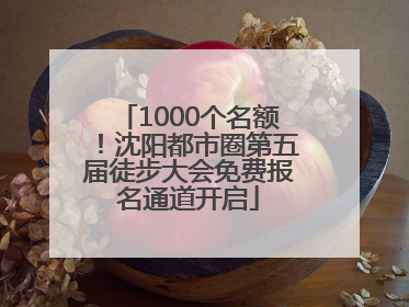1000个名额！沈阳都市圈第五届徒步大会免费报名通道开启
