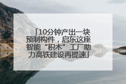 10分钟产出一块预制构件，启东这座智能“积木”工厂助力高铁建设再提速