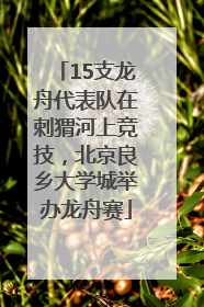 15支龙舟代表队在刺猬河上竞技，北京良乡大学城举办龙舟赛