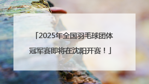 2025年全国羽毛球团体冠军赛即将在沈阳开赛！