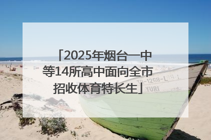 2025年烟台一中等14所高中面向全市招收体育特长生