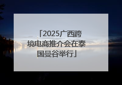 2025广西跨境电商推介会在泰国曼谷举行