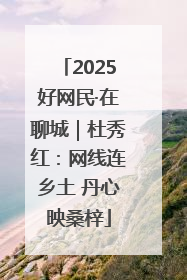 2025好网民·在聊城｜杜秀红：网线连乡土 丹心映桑梓