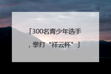 300名青少年选手，拳打“祥云杯”