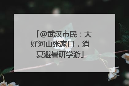 @武汉市民：大好河山张家口，消夏避暑研学游