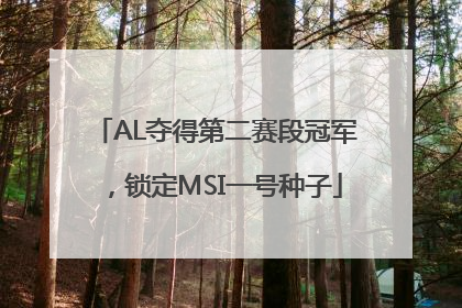 AL夺得第二赛段冠军，锁定MSI一号种子