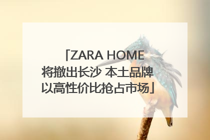 ZARA HOME将撤出长沙 本土品牌以高性价比抢占市场
